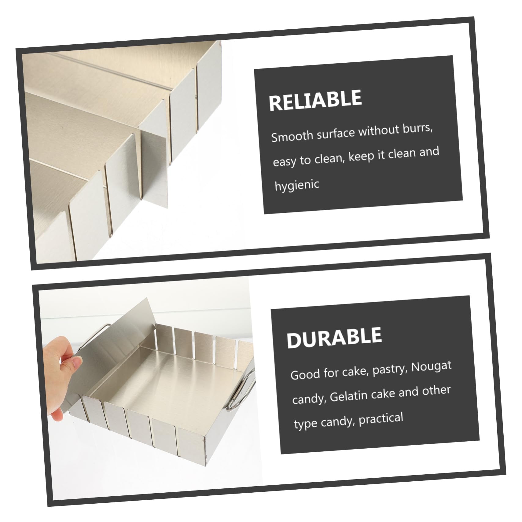 Moule à Nougat Professionnel en Acier Inoxydable pour Pâtisserie Surface Lisse, sans Bavures, pour Usage à Domicile Boutique