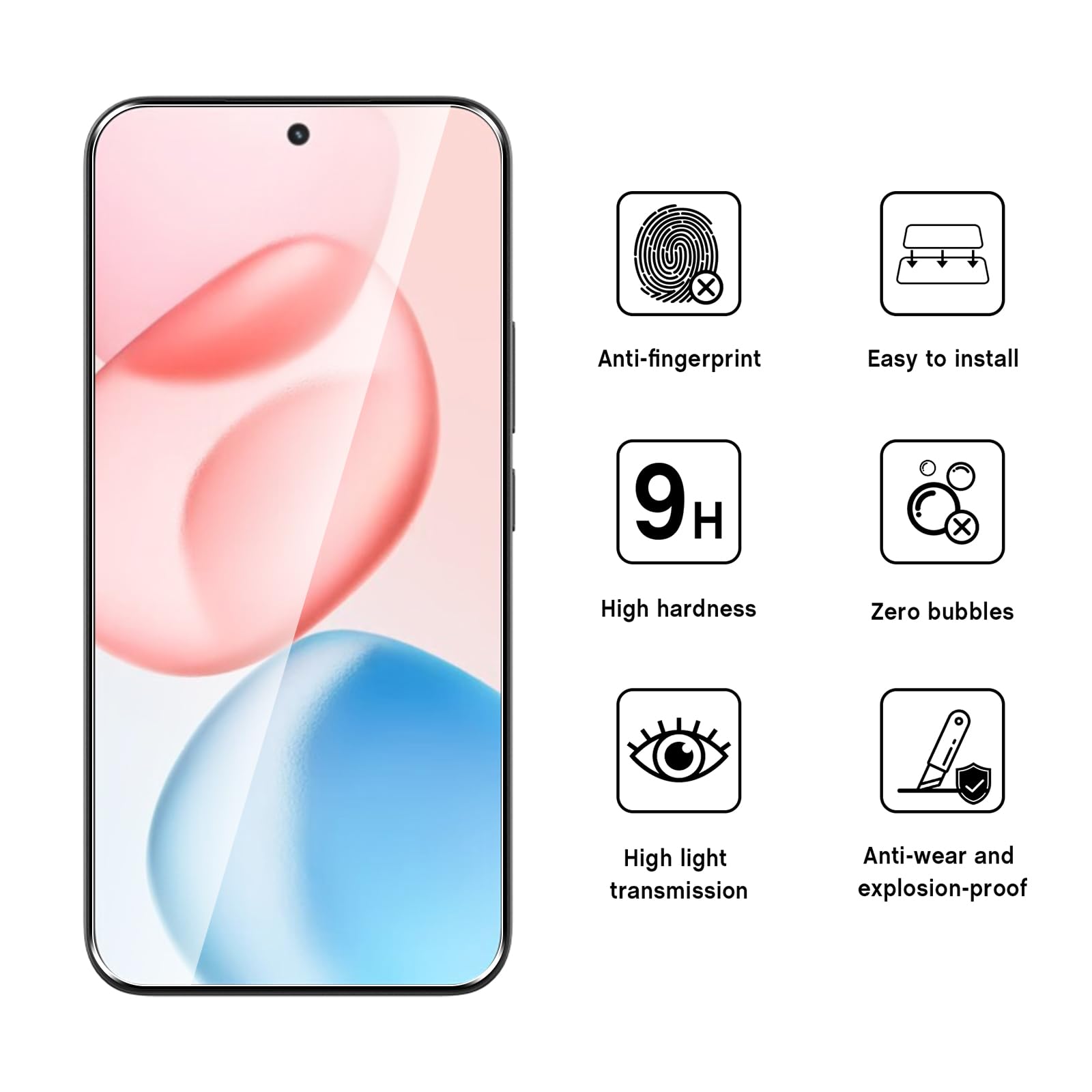 Vetro Temperato Privacy Per Honor 400 – 3 Pezzi, Anti-Impronta E Anti-Graffio, Durezza 9H