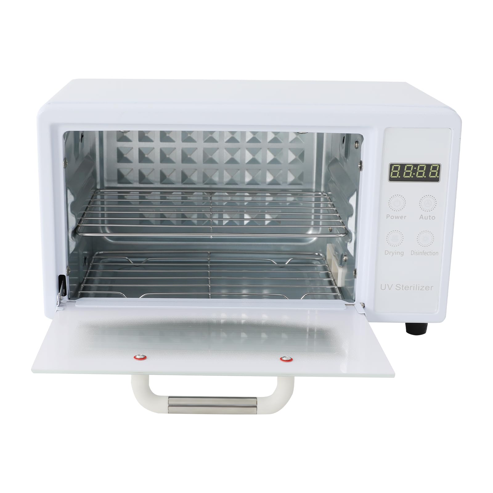 Sterylizator UV 2 w 1 i sterylizator na gorące powietrze 75℃, 10 l, urządzenie do dezynfekcji z regulowaną półką, do dezynfekcji, gabinetu, sterylizacji UV, do studia paznokci, manicure, kosmetyków
