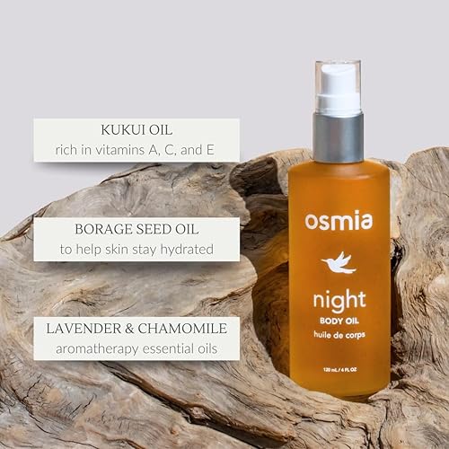 Miniatura 5 de Osmia - Aceite corporal natural nocturno  Belleza limpia para una piel saludable (1 onza líquida)  1.0fl oz)