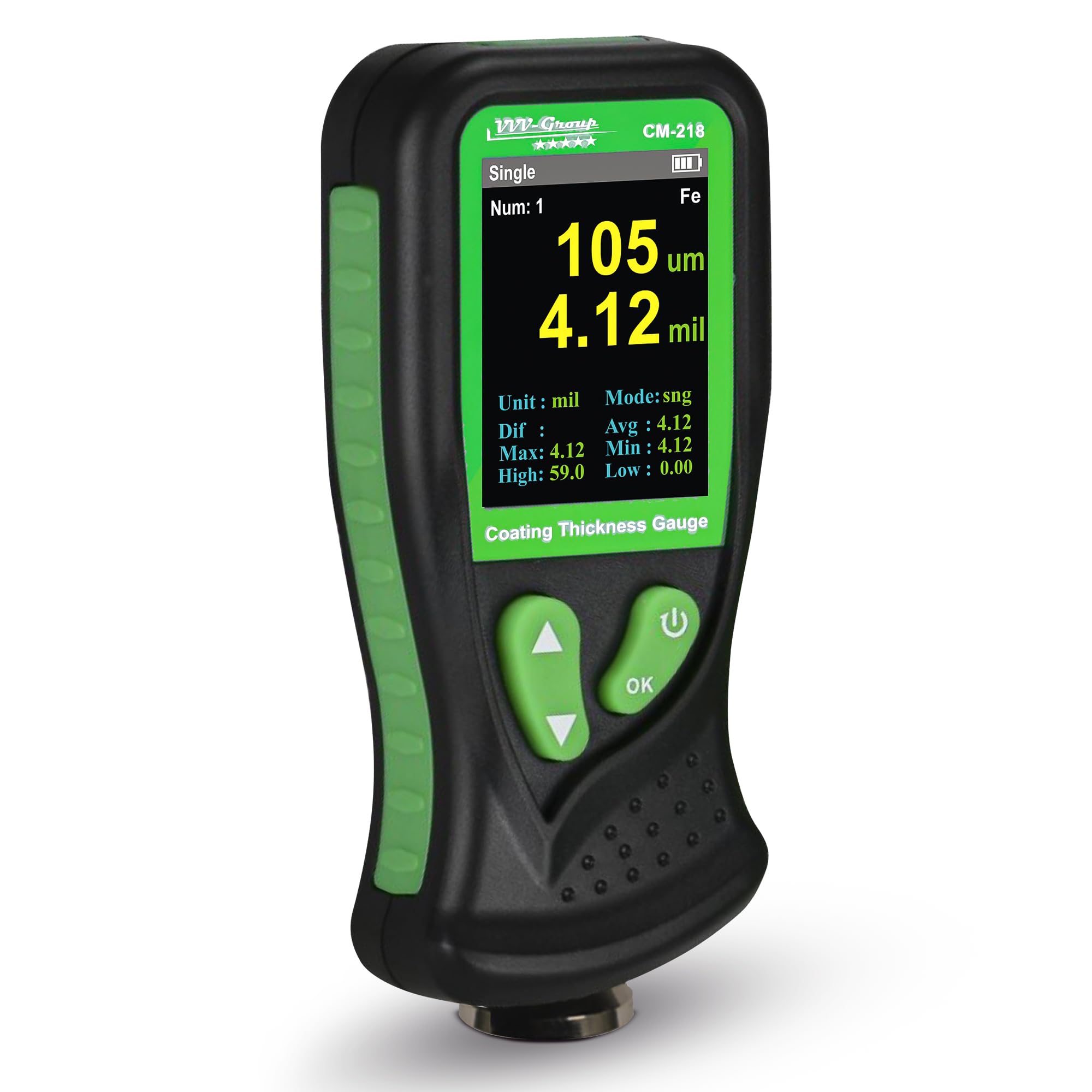 Digital Coating Thickness Gauge CM-218 Best Mil/Micron Paint Depth Meter for Car and Industrial (Resolution 0.01mils)