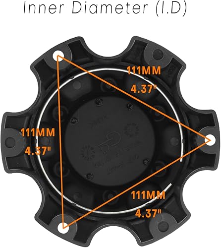 Miniatura 3 de Tapones centrales de rueda de 5.571 in 5.57" para ruedas todoterreno de combustible 1001-58 1001-58C Fuel 1001-58 Tapacubos centrales  Paquete de 4