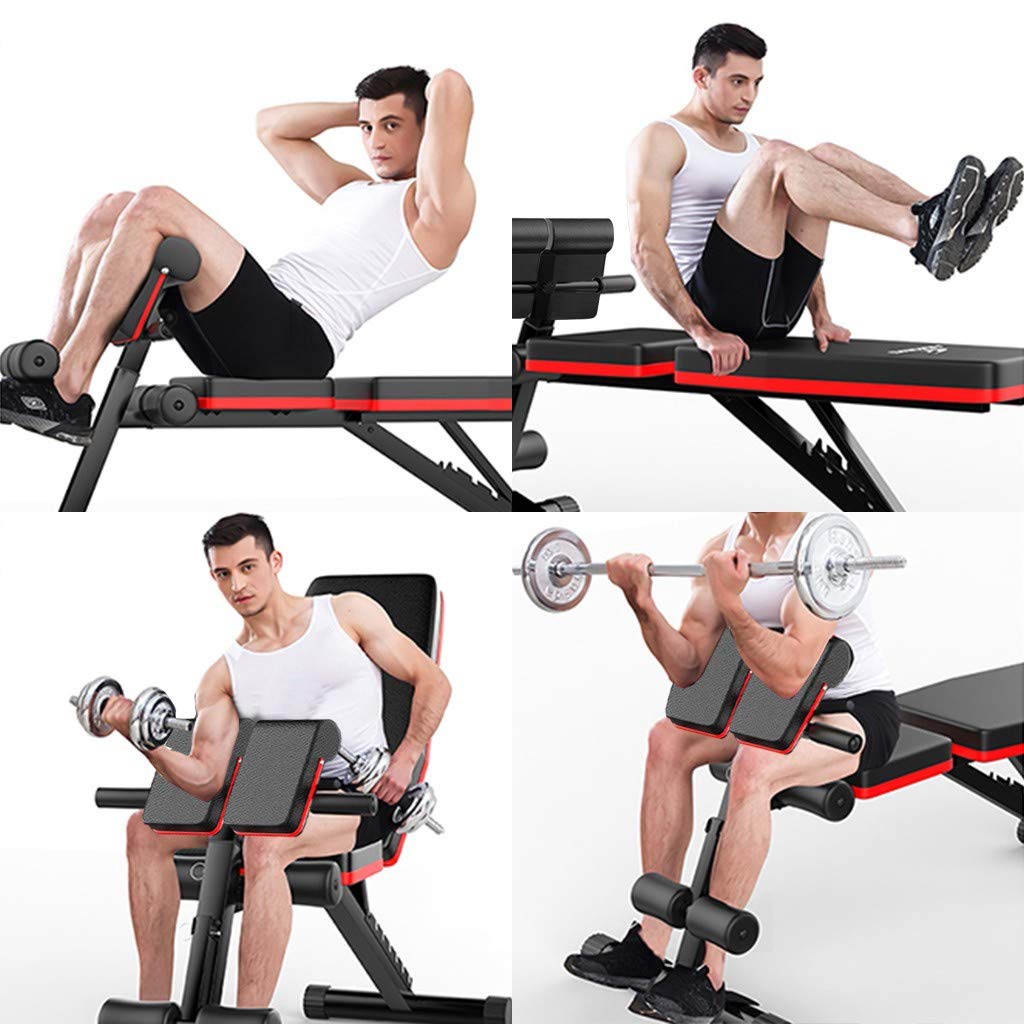 Mittory Folding Weight Bench Roman Chair Adjustable Sit Up Incline
