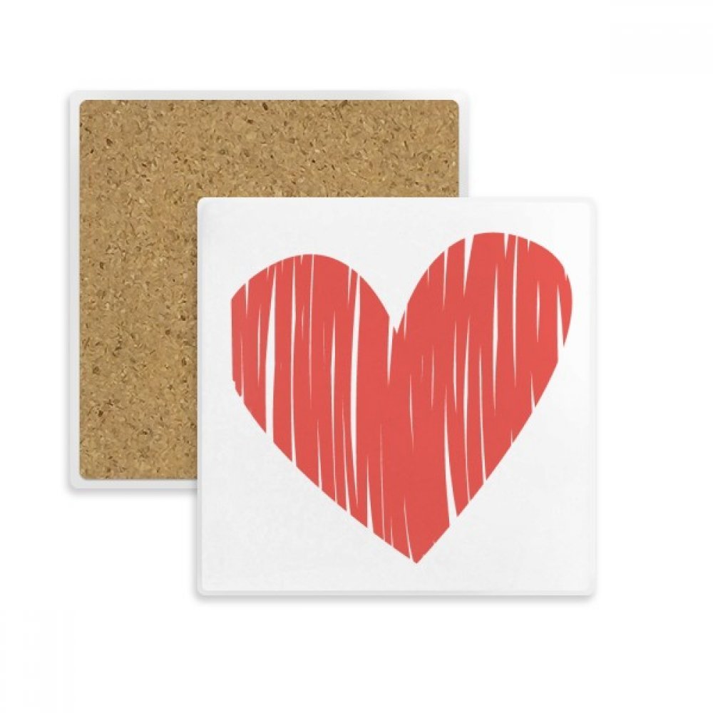 Coaster Tasse Coeur Saint Valentin Absorbant : Finies les Taches sur la Table