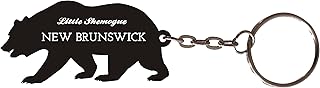 R and R Imports Little Shemogue New Brunswick Souvenir Metal Bear Keychain