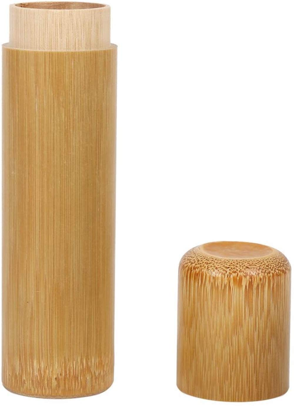 Barattolo Da Tè In Bambù Naturale - Fatto A Mano, 5x15 Cm, Per Conservazione Tè E Spezie - Foto 5