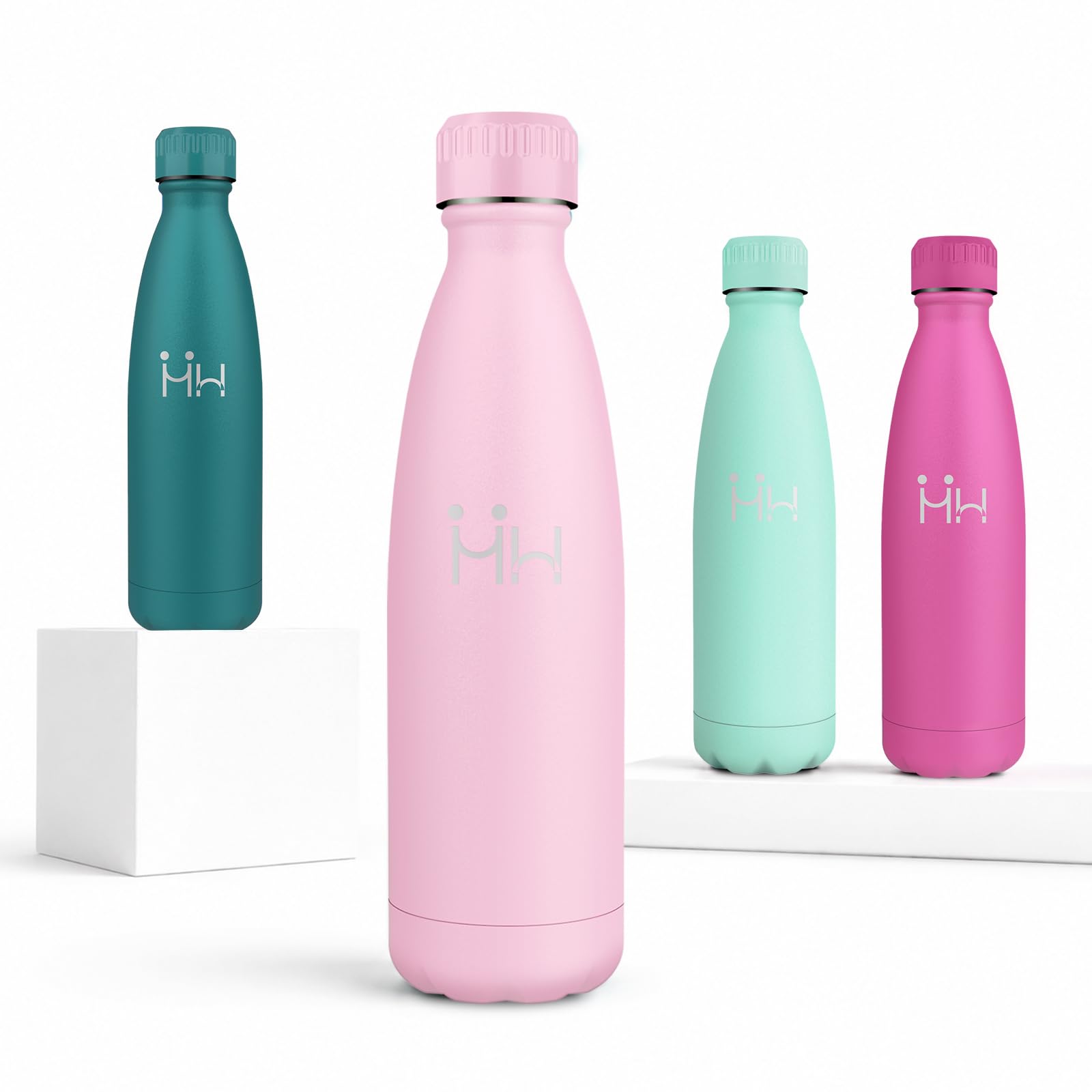 500ml Water Bottles, Reusable Double Walled, Leak-Proof Thermal Bottle, Ideal for Camping, Cycling, Hiking, Traveling