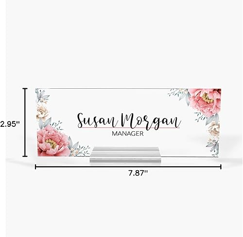 Miniatura 9 de Placa de identificación personalizada para escritorio, letrero de placa de identificación, decoración moderna de oficina, negocios, placa de nombre