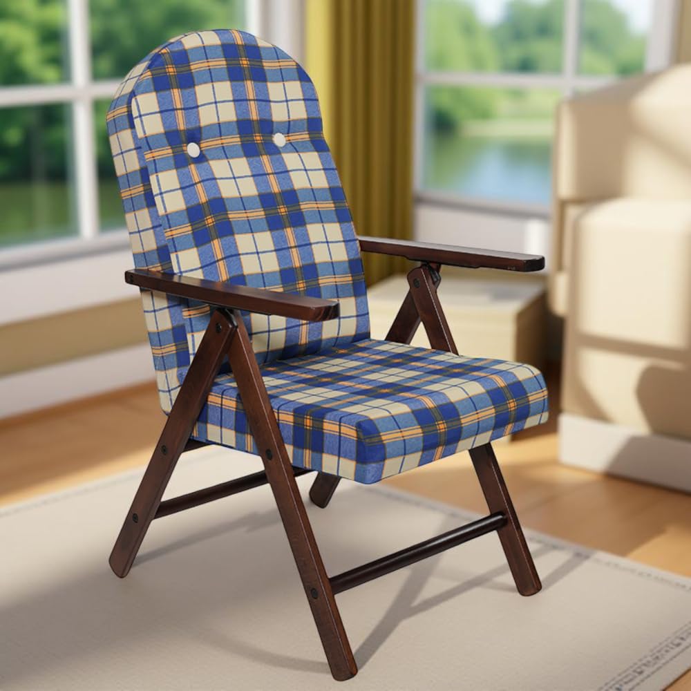 Poltrona Relax Imbottita 4 Posizioni 147x65x16 cm - Regolabile, Reclinabile, Poggioli, Tessuto, Soggiorno, Riposo, Casa, Esterno, Veranda - Struttura in Legno di Faggio