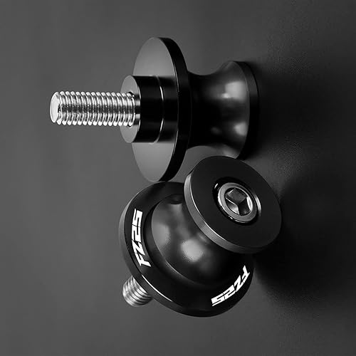 TCHAU Swingarm Motorcycle Accessories CNC Aluminum Swingarm Spools Slider Rear Stand Screws for Yamaha FZ25 FZ25 F Z25 2017-2020 (Color Black)