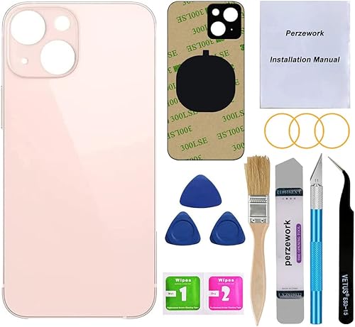 Vista 14 de Reemplazo de cristal trasero OEM para iPhone 13 de 6.1 pulgadas (azul) todos los portadores con adhesivo preinstalado y kits de herramientas