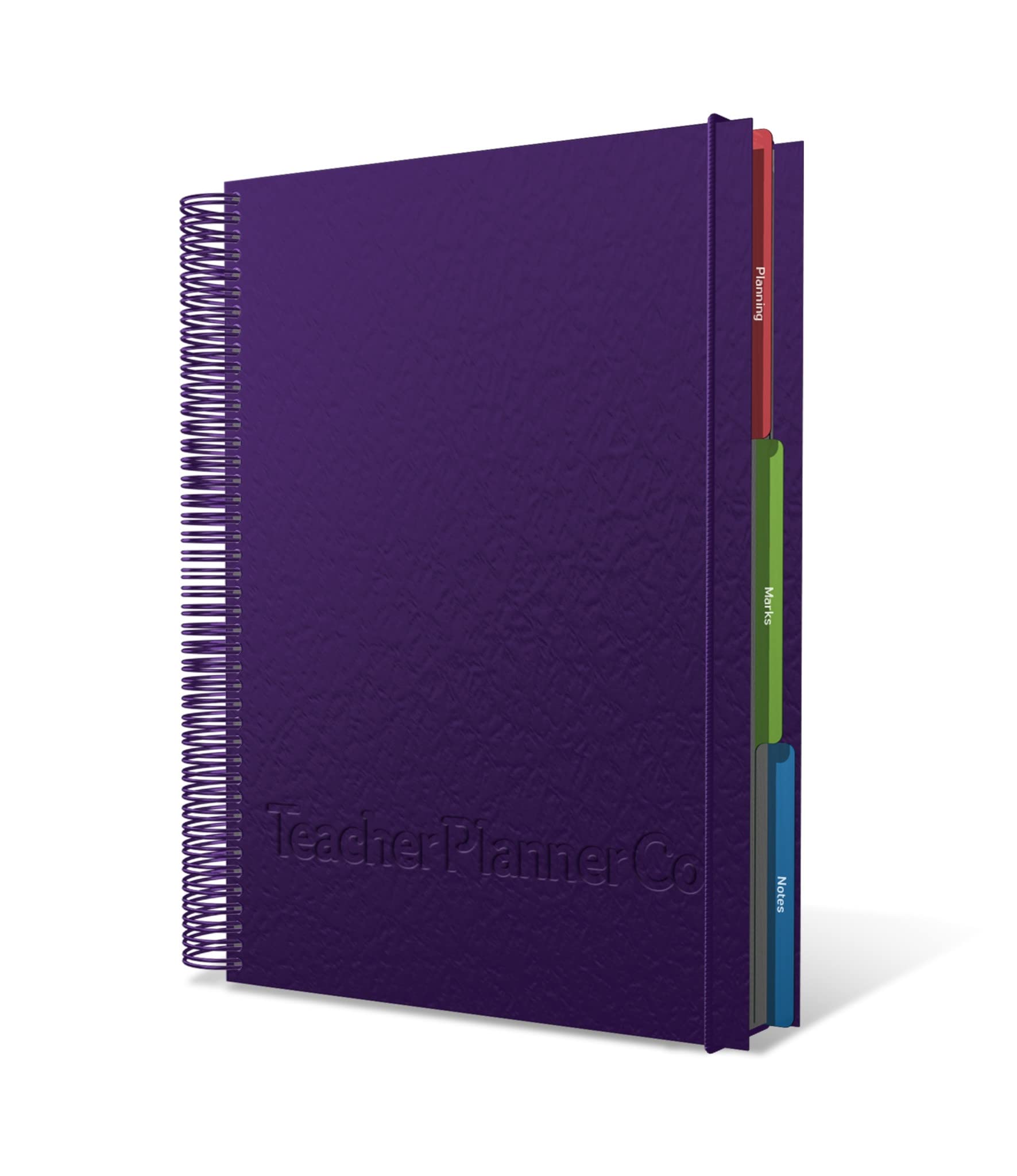 A4 Leatherette-Purple 6 Period Teacher Planner 2024-25