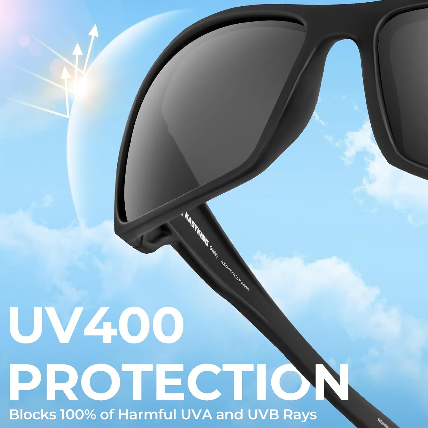 KastKing Gauley Polarized Sunglasses With PuriVex Protective Lens Coating,UV 400 and Wrap Design Sport Fishing Sunglasses
