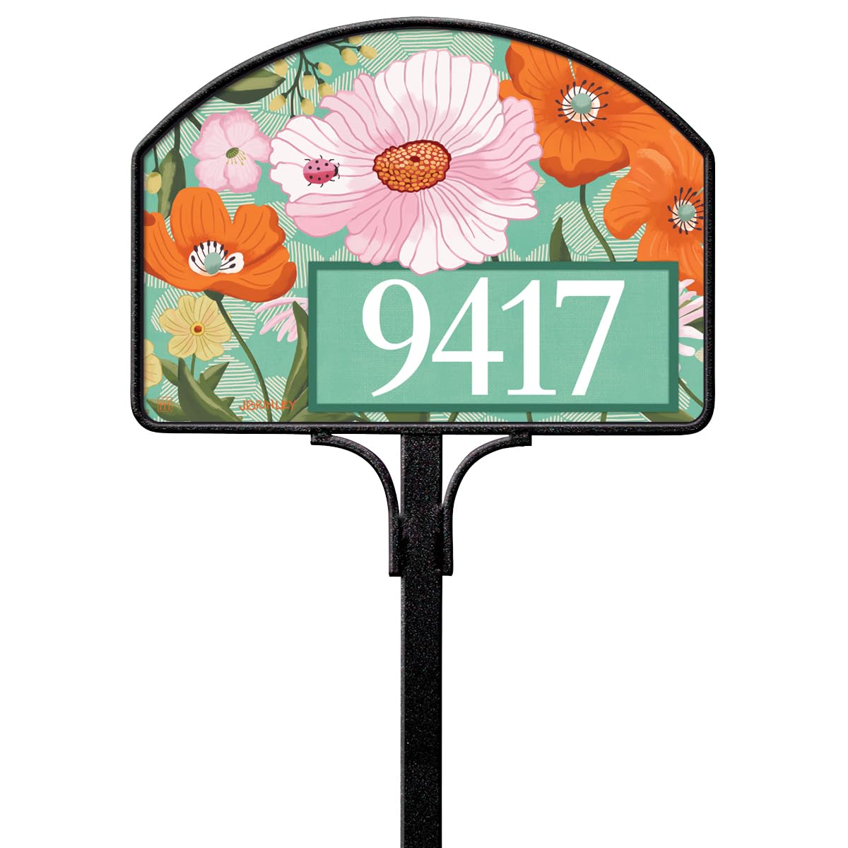 Jennifer Brinley Pink Poppy Yard DeSign 14" x 10"