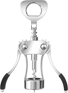 Wine Bottle Opener, Zinc Alloy Wing Corkscrew, Beer Opener for Bartenders, Multifunctional Bottle Opener for Home Kitchen, Restaurant, Bar, Waiters