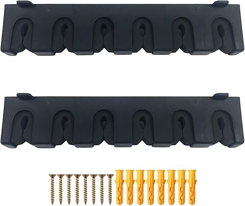 Soportes horizontales para caña de pescar, montados en la pared, soportes para cañas de pescar, soporte para caña de pescar, almacena 6 cañas o