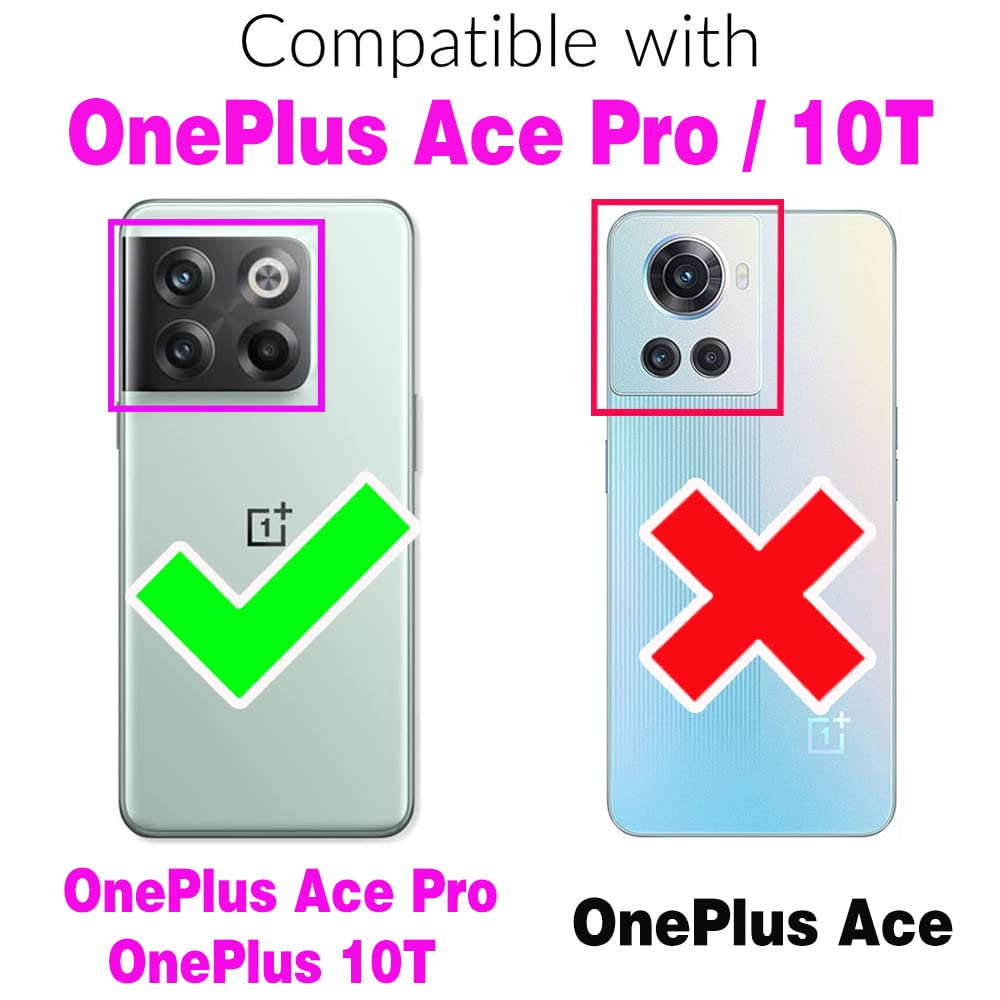 Asuwish Cover Per OnePlus 10T 5G / Ace Pro Con Vetro Temperato Incluso - Custodia Morbida TPU Sottile E Antiscivolo - Ricarica Wireless - Blu