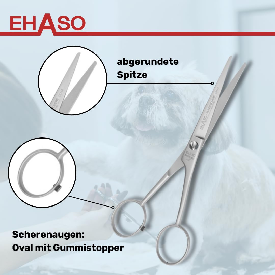 EHASO Premium Pfotenschere 14 cm gerade für Hunde | Schere, Klein und Präzise | Pfotenschere in Spitzenqua