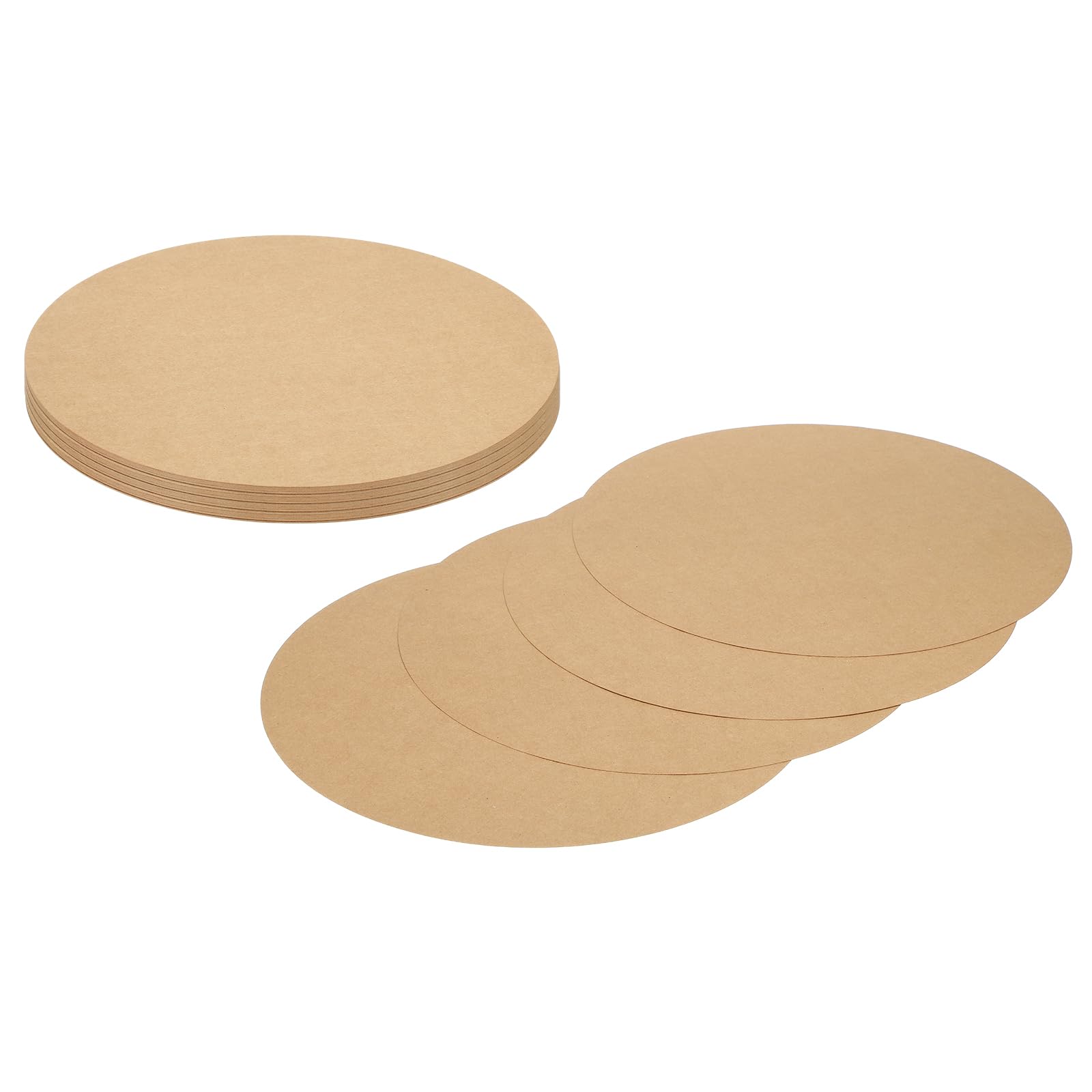 sourcing map 24 Pcs Circle Card Stock, 15 Inch Round Cutouts Paper Thick Cardboard Circles for Crafts Paint Supply DIY Projects Bulletin Board Decor, Kraft Color โ image 1