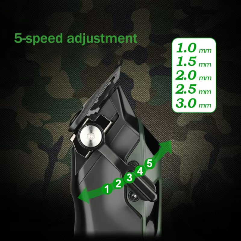 Image of WMARK NG-8080 Ultra-Premium Professional 7000-9000 RPM 5 Speed Hair Clipper Set Digital Display 10 Guide Comb Taper Lever Extra Blade Set Hair Comb Cleaning Brush & 2 Hair Sticker 300 min, Model 32