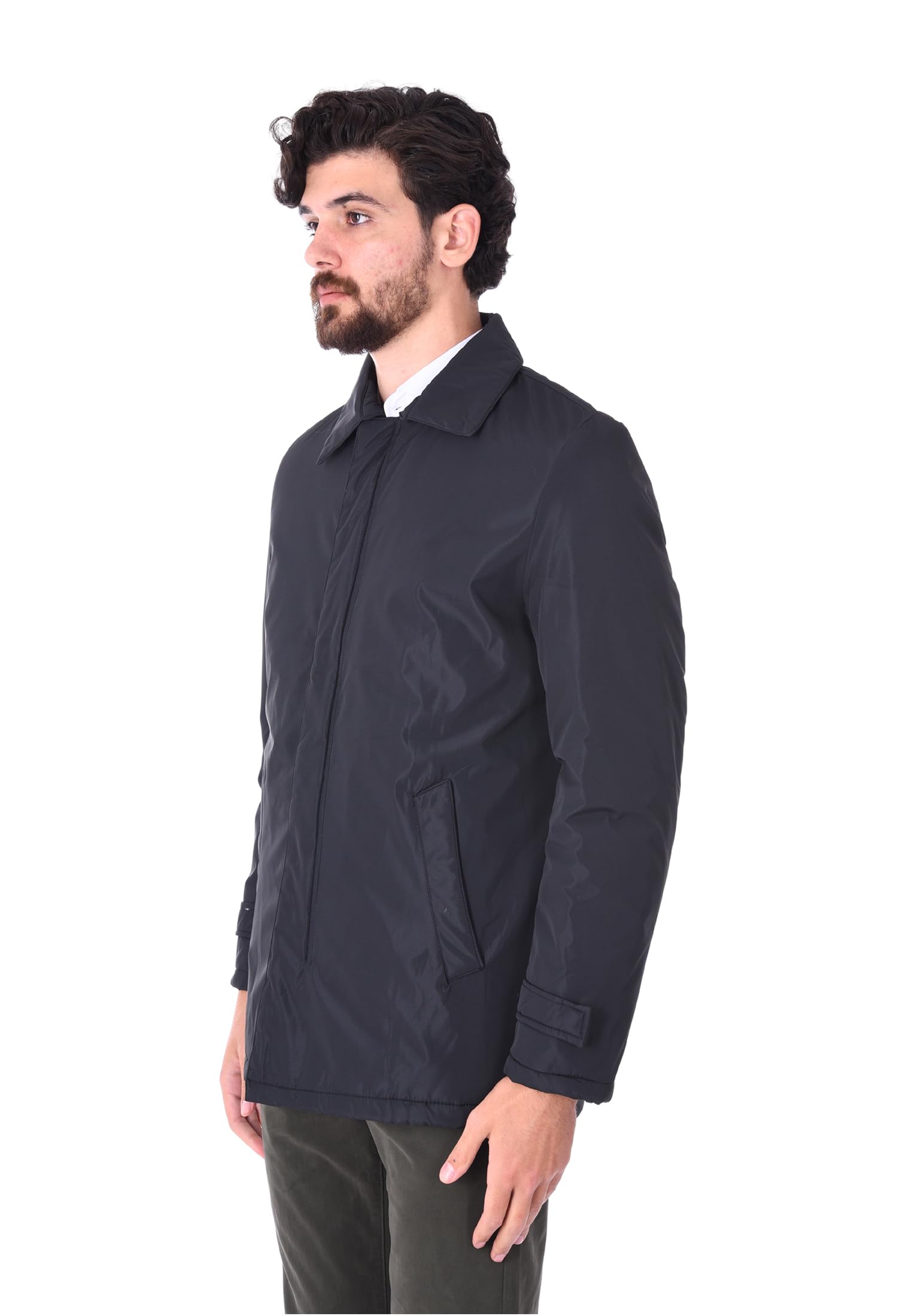 Ciabalù Trench Uomo Lungo Collo Classico Cappotto Invernale Elegante Imbottito Soprabito Elegante Vestibilità Comoda Casual e Sportivo