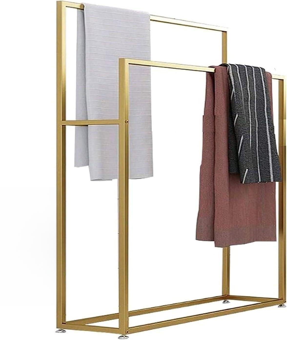 Porte-serviettes à 2 niveaux en métal pour optimiser votre salle de bain