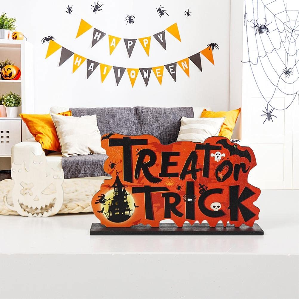 Halloween-Dekorationen,Holzkürbis-Dekorationszubehör Szenenlayout Haushaltsornamente Halloween-Dekorationen Weihnachtsdekorationen Halloween-Dekorationen Gartenornamente im Freien little surprise