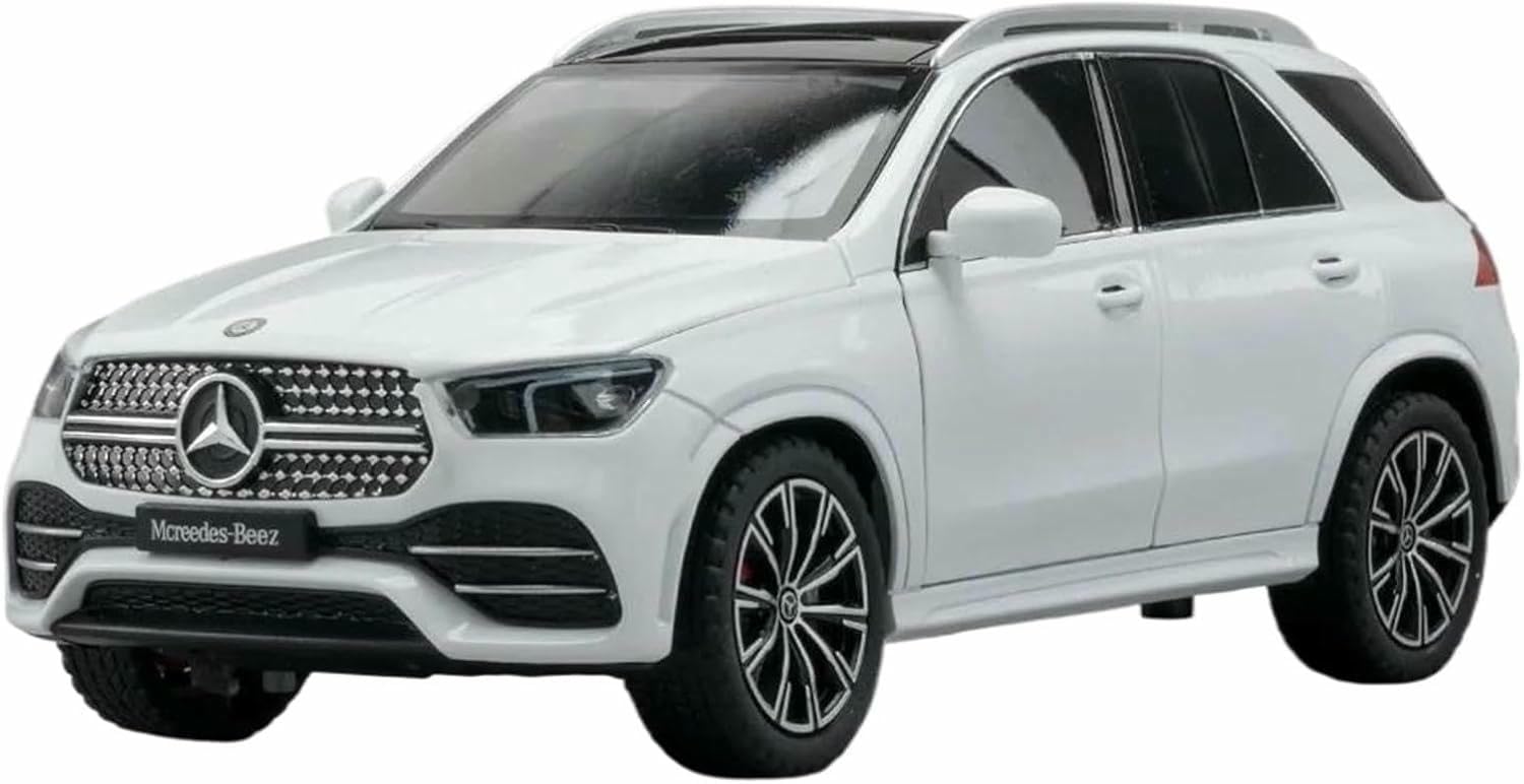 DEAVER Modelli auto lega pressofusa scala 1:24 per Benz Gle350 collezione modelli veicoli finiti pre-costruiti realistici(White)