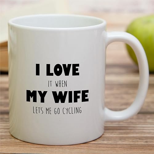 Miniatura 4 de Retreez Taza divertida  Taza de café de cerámica con texto en inglés "I Love My Wife", de 11 onzas, divertida, sarcasmo, sarcástico, motivacional,
