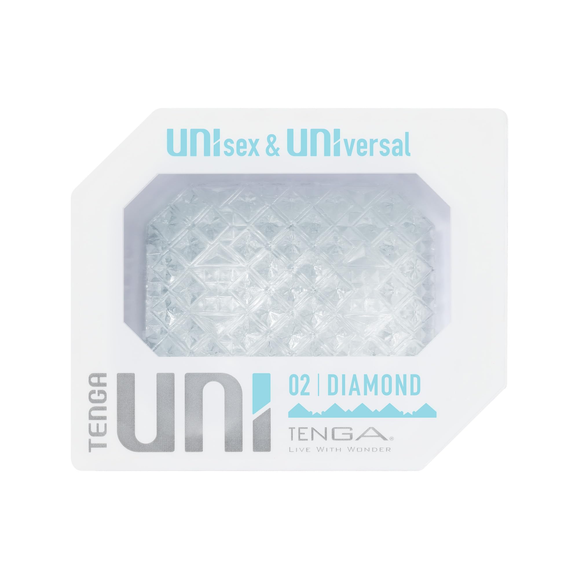 TENGA UNI DIAMOND テンガ ユニ ダイアモンド ピラミッドカット ユニセックス ぷるぷる触感 使い切り ミニローション付き