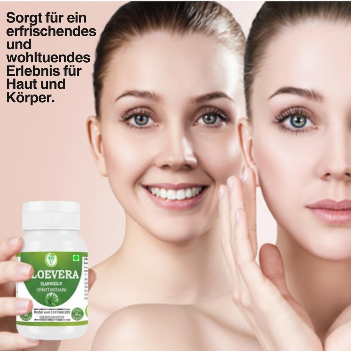 Aloe Vera (Aloe barbadensis Miller) – 200x Bioaktiver Blattextrakt – Aloinfrei – Reine, traditionelle Pflanzenformel – 240 Vegane Kapseln