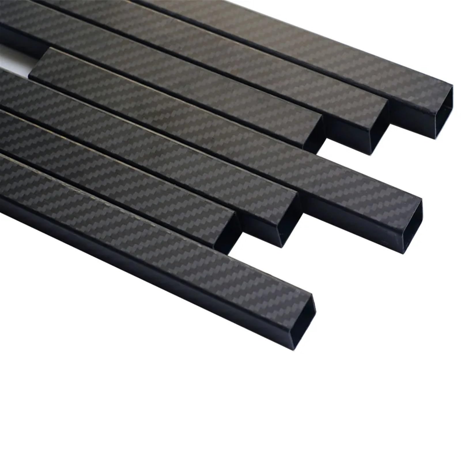 Kwadratowa rura 3K z pełnego włókna węglowego | Rurka kwadratowa o wielu rozmiarach do modeli RC: Części z włókna węglowego(22x22x20x500mm 1pcs)