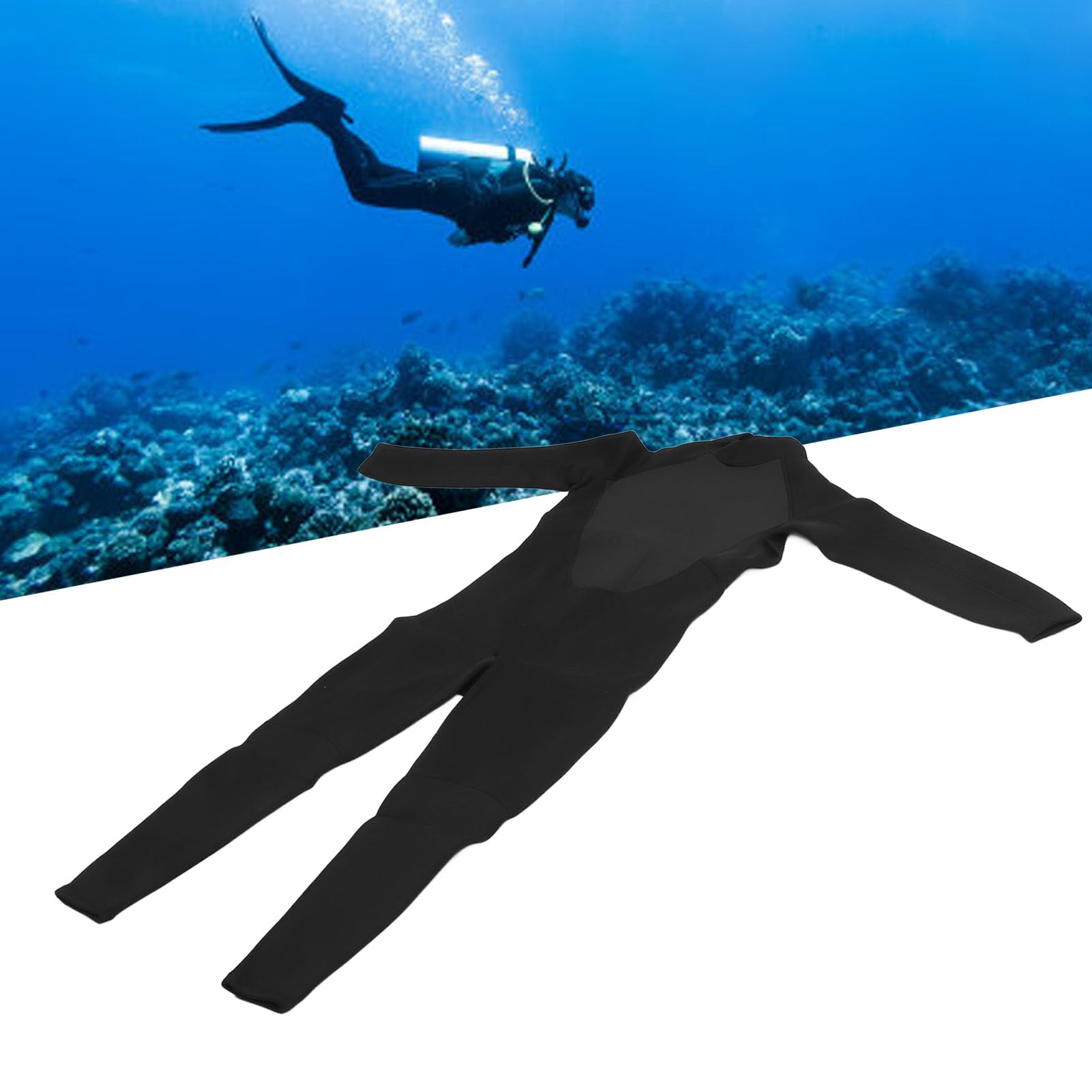 Cryfokt Muta Nera 1 Pezzo Muta da Sub Integrale da 5 Mm per Surf Snorkeling Neoprene Nylon (XL)