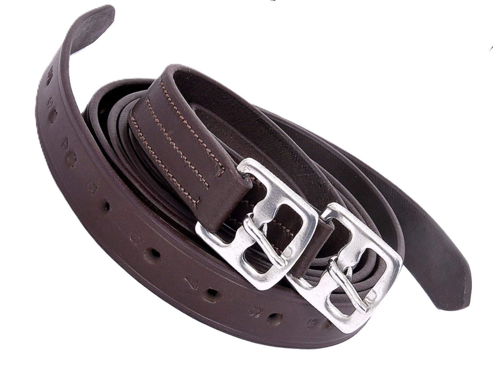 Horse Riding Stirrup Leathers Adults Or Childs Strong Leather With Soft Finish Brown Color (Cob (54-Inch))