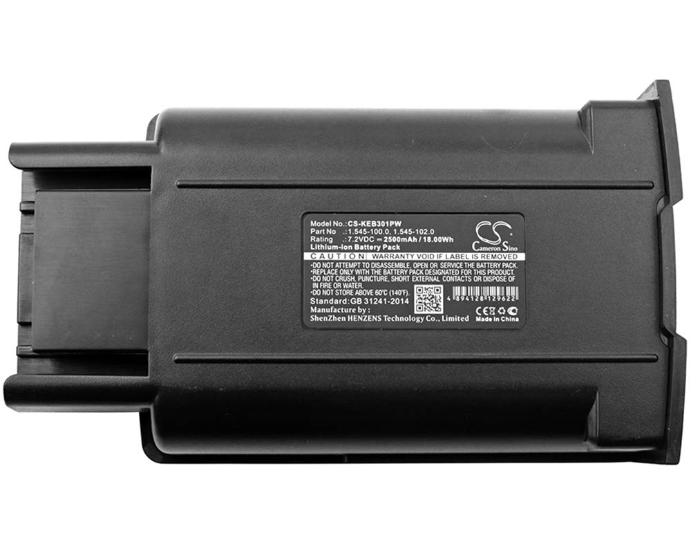 Replacement Battery for KARCHER model, fits Part No EB 30/1 Cordless Electric Sweeper 12", 1.545-104.0, Windsor Radius Mini EB30 Commercial Cordless Floor Sweeper 7.2V Li-ion 2500mAh/18.00Wh