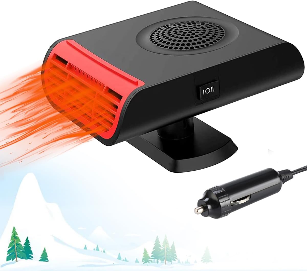 Portable Car Heater that Plugs into Cigarette Lighter 150W Fast Heating