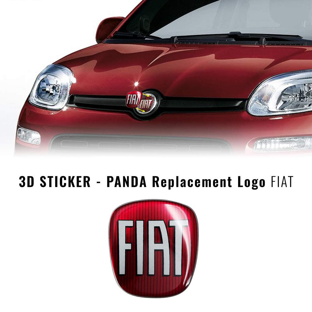 Adesivo Fiat 3D Ricambio Logo per Panda dopo il 2012