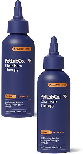 PetLab Co. - Limpiador de oídos Clear Ears Therapy para perros - Apoya la levadura, picazón en las orejas y canales auditivos saludables - Lavado de