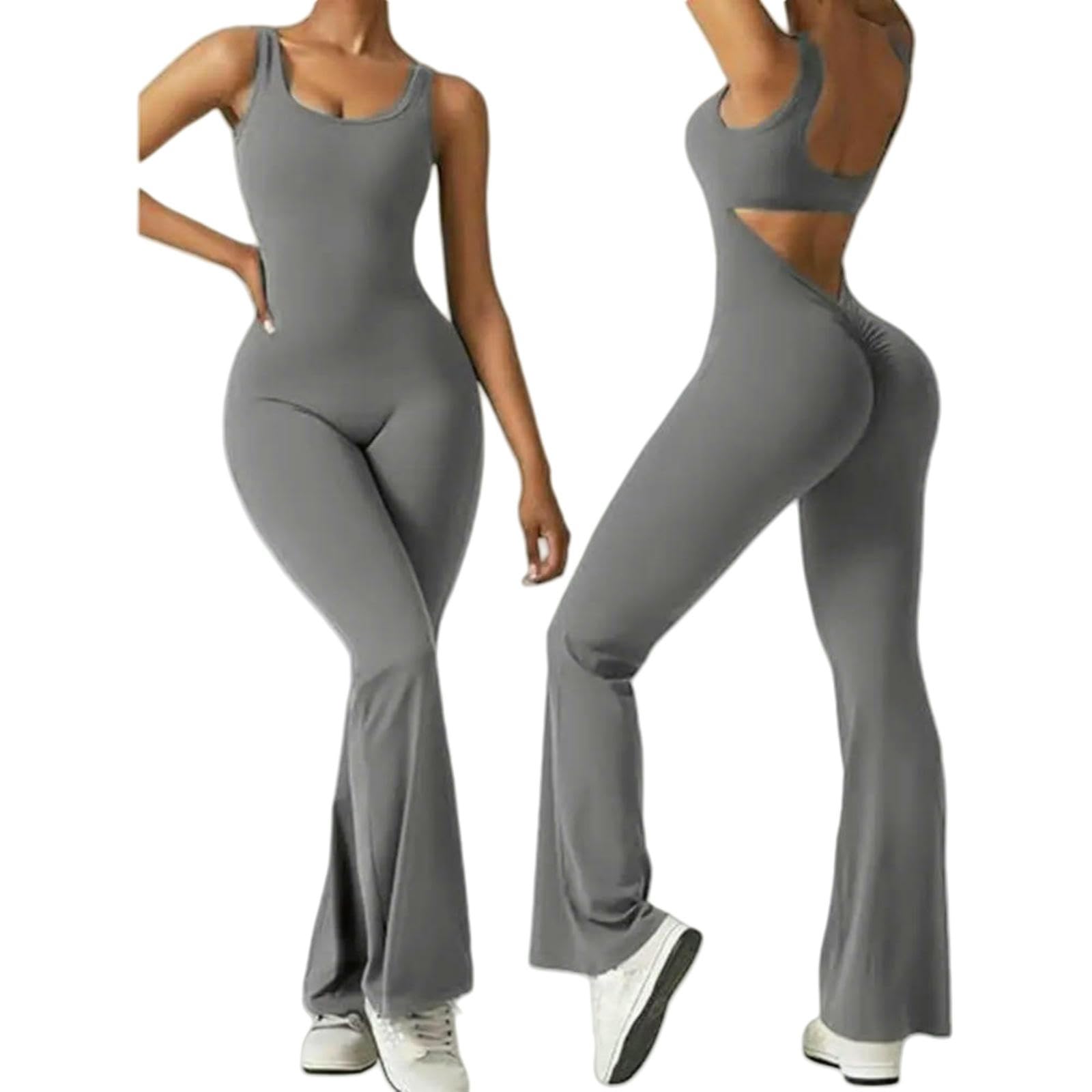 Shapewear zestaw do jogi dla kobiet, jednoczęściowy, bezszwowy kombinezon, trening, odzież sportowa, zestaw na siłownię, odzież treningowa, niebieski-XL