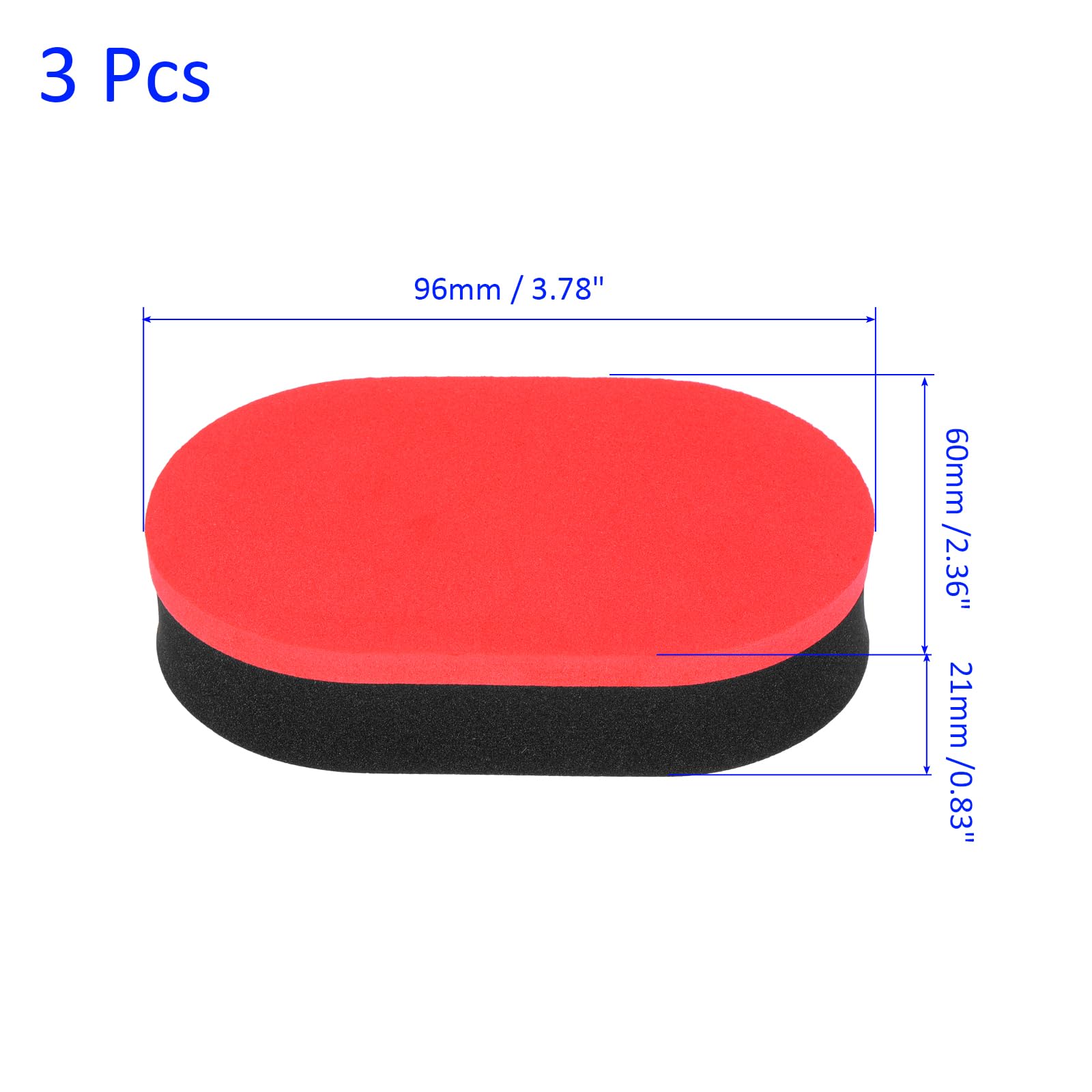M METERXITY 4 Pack Table Tennis Rubber Cleaner - Paddle Cleaner, EVA Sponge,Apply to Table Tennis Paddle (96 x 60 x 21mm, Red Black) - Image 3