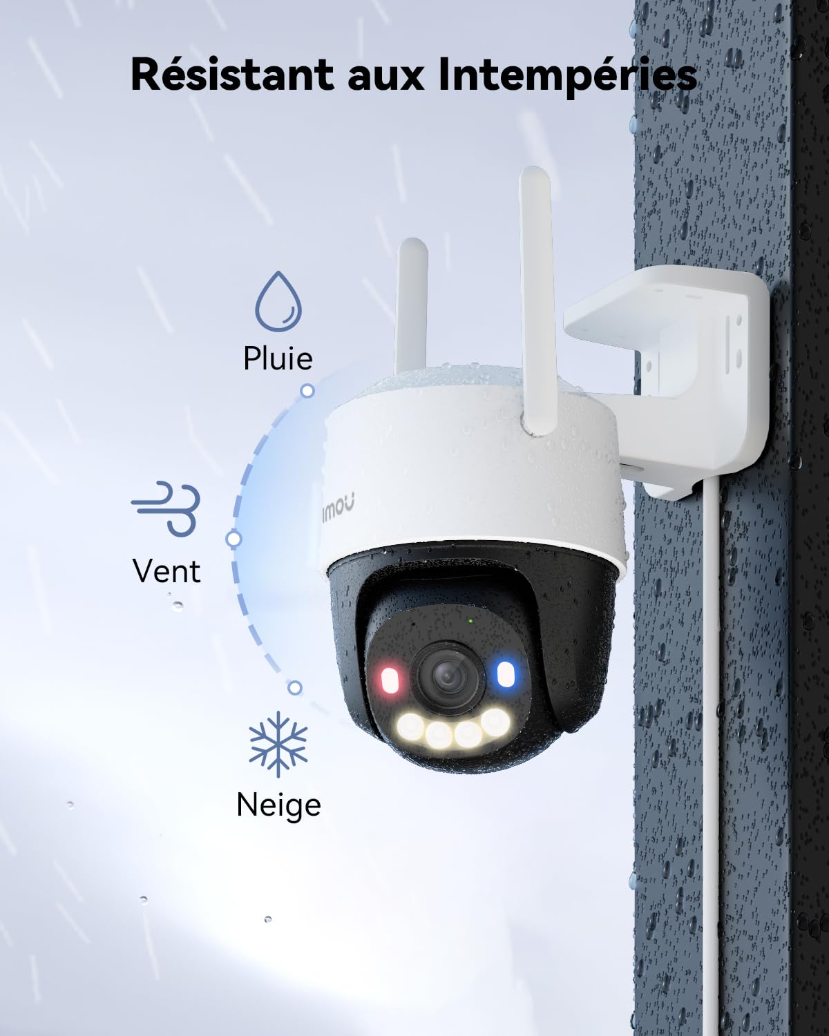 Imou 4K Caméra PoE Extérieure, WiFi 2.4GHz, Vision Nocturne Couleur de 30M