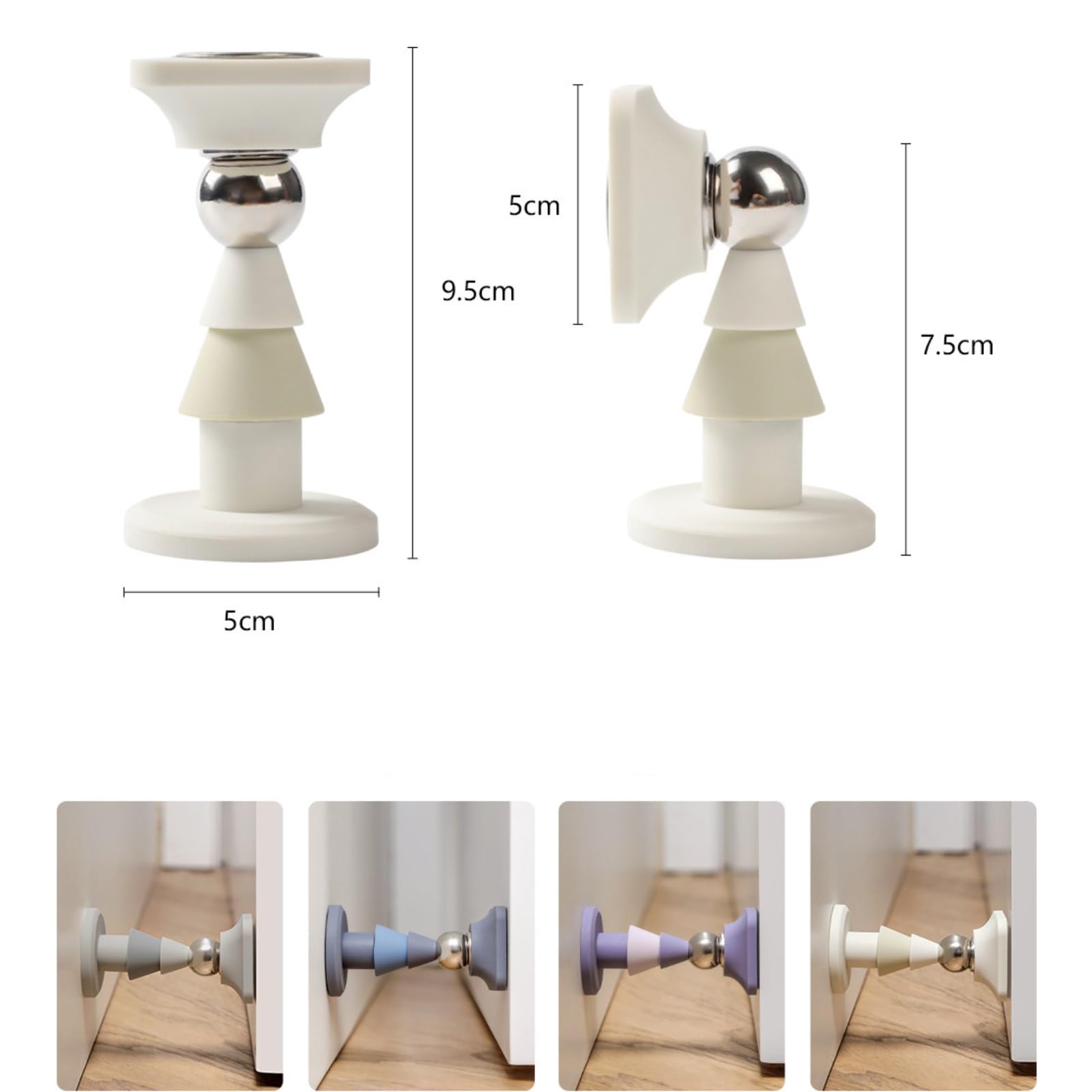 topes para puertas Tope de puerta magnético anticolisión, Hardware suave y silencioso, Tope de puerta magnético for pared for dormitorio y sala de estar suelo(Blu)