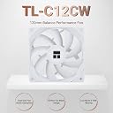 Thermalright TL-C12CW CPU Fan 120mm Case Cooler Fan, 4Pin PWM Silent Computer Fan with S-FDB Bearing Included, up to 1550RPM Cooling Fan (White) gallery image