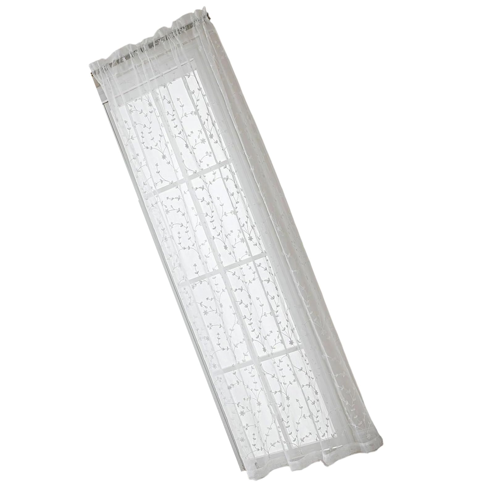 Kaeltsyn Curtain for Privacy and Light Diffusiond Features Florals Designs and Easy Installation Privacy Sheer Curtain