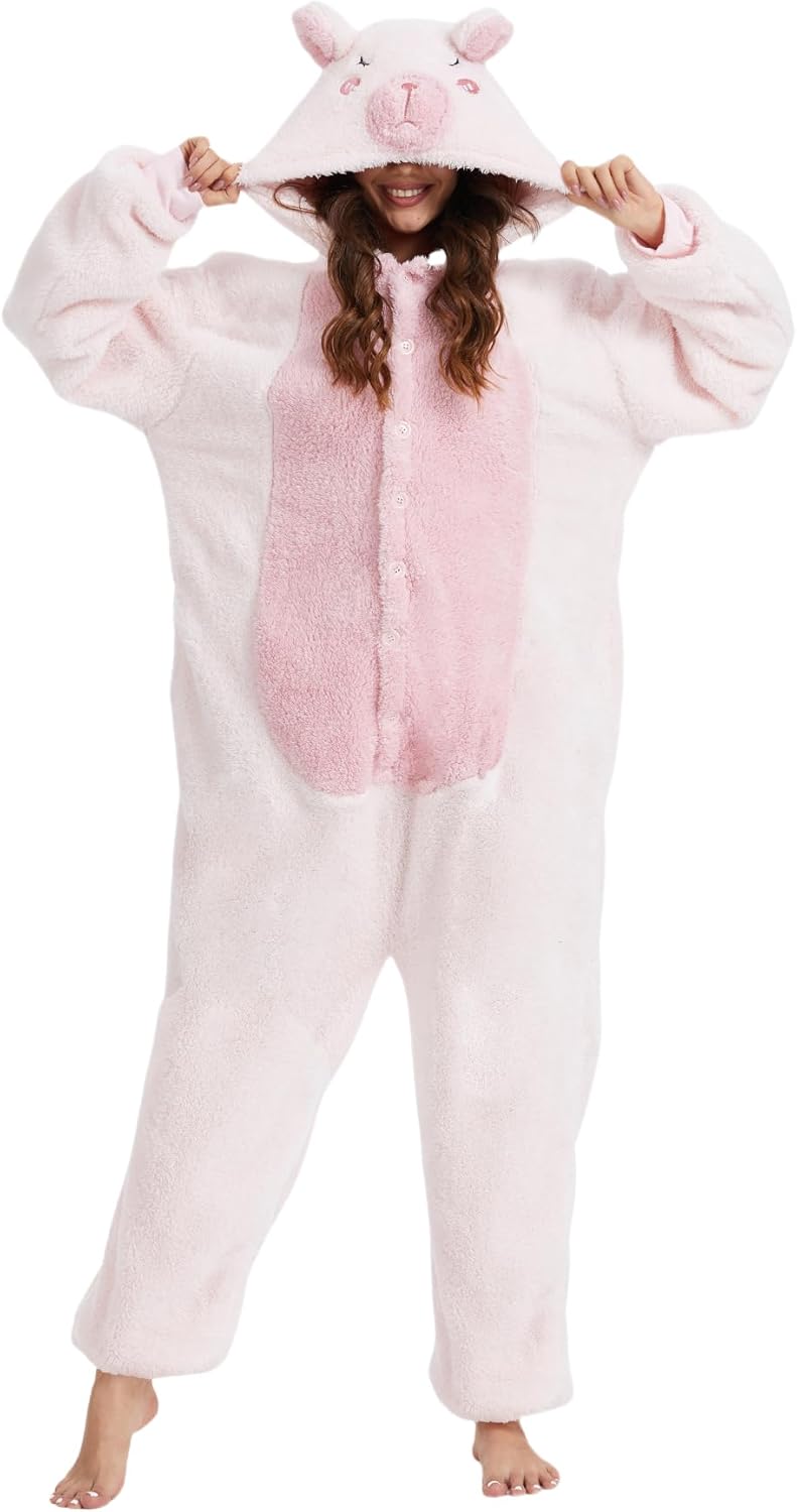 chuangminghangqi Pyjama voor dames, jumpsuit, kleding, romper, dames, fleece, uniseks, dierenkostuum, homewear, party, onesie, Panda, XL