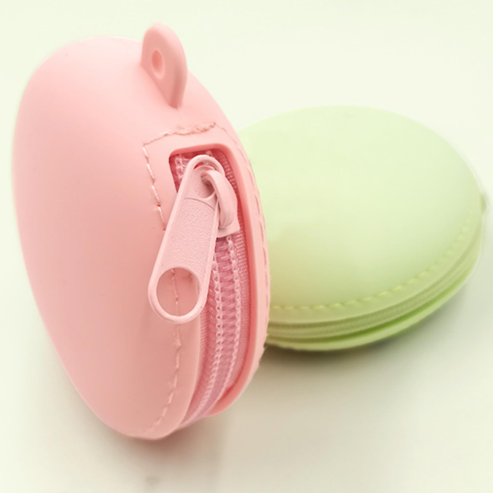 LUJIYY Coins Purse,Round Headphone Bag Kid Coin Purse Cute Coin Pouch Small Change Purse Lightweight Storage Bag with Zipper Earphone Pouch, Purple