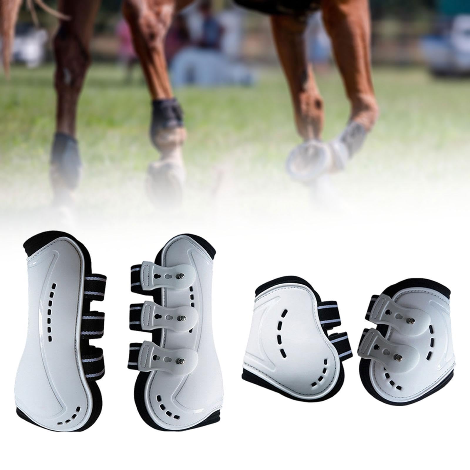 Juego de 4 Botas Protectoras para Patas de Caballo, con Absorción de Impactos, Multifuncionales, Ideales para La Protección de Las Patas Y como Acceso