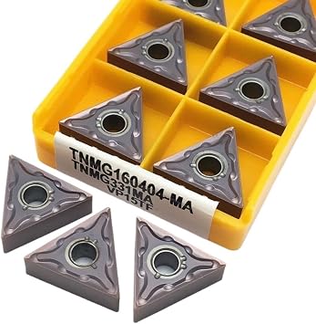 10pcs TNMG160404 TNMG160408 US735 UE6020 VP15TF Carbide Turning Inserts Carbide CNC External Turning Tool Turning Insert For Insert Replacement(TNMG160404 MA VP15TF)