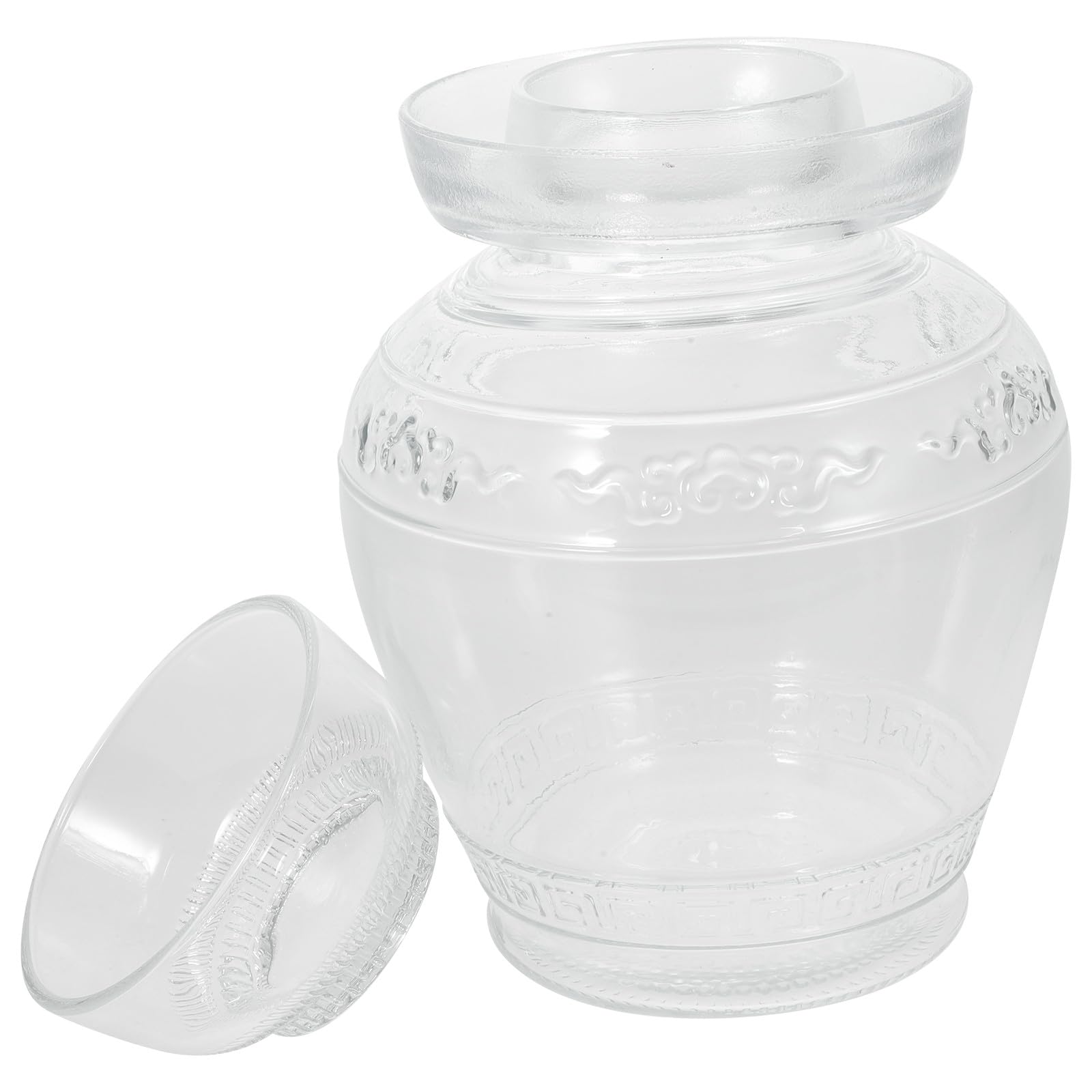 SEWACC Aufbewahrungsglas aus Glas 5 kg Transparentes Einmachglas für Küche Einlegen mit Frischhalteeigenschaft
