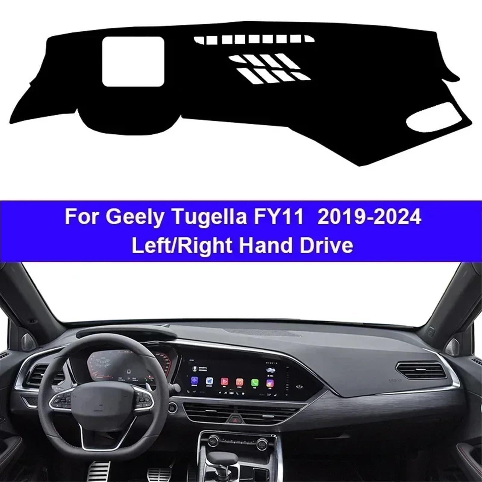 Pasuje do Geely Tugella FY11 2019-2024 Dywaniki Pokrywa deski rozdzielczej Antypoślizgowa mata przeciwsłoneczna Osłona deski rozdzielczej Koc ochronny